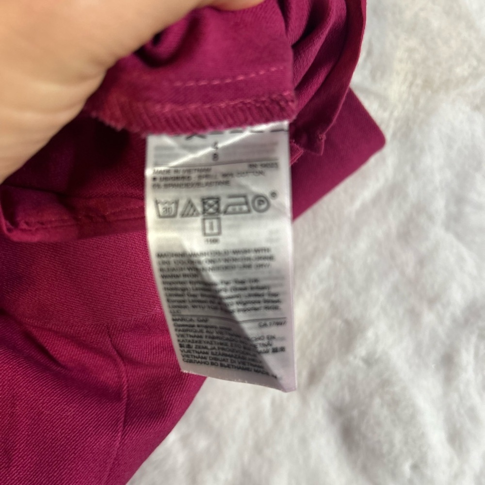 Gap Pink curvy signature skinny ankle chino pant business casual magenta 4 - Picture 5 of 8